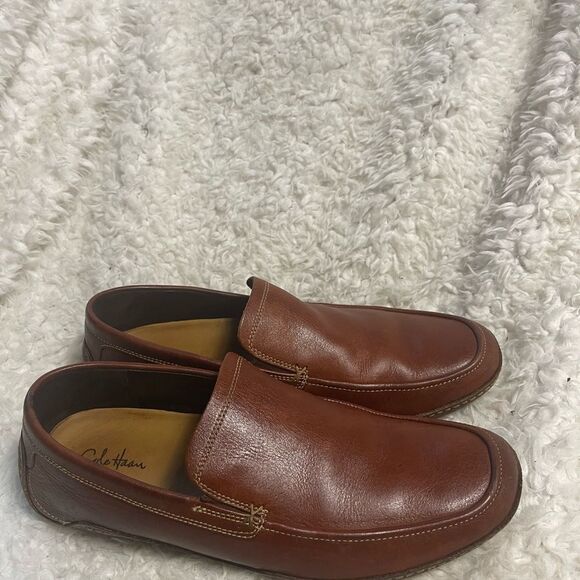 Cole Haan NikeAir Mens Brown Leather Slip On Casual Business Loafer SZ10M main image 5